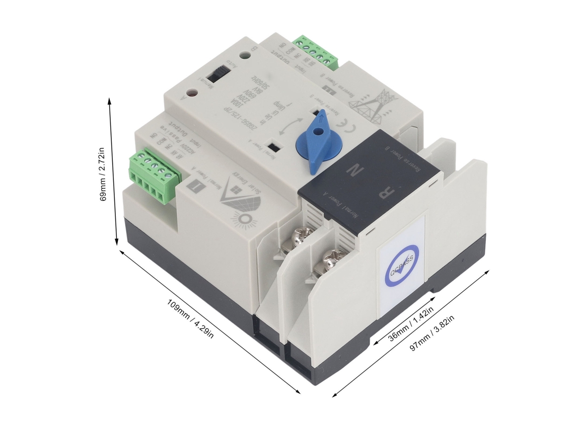 Laxiscreed Interruptor De Transferência Automática Para Duas Fontes De Energia, 2p, 100a