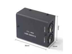 Controlador De Luzes Led Dmx512 Via Usb Módulo Decodificador Com Cd Para Iluminação De Cena