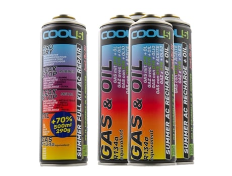 Kit De Refrigerante 5em1 4x 2em1 Para A/c Cool5 Substituição R134a