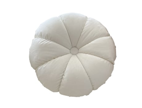 Almofada Redonda Bud Média Almofada Bud Branco Creme Conforto E Estilo JEIIBRZUI