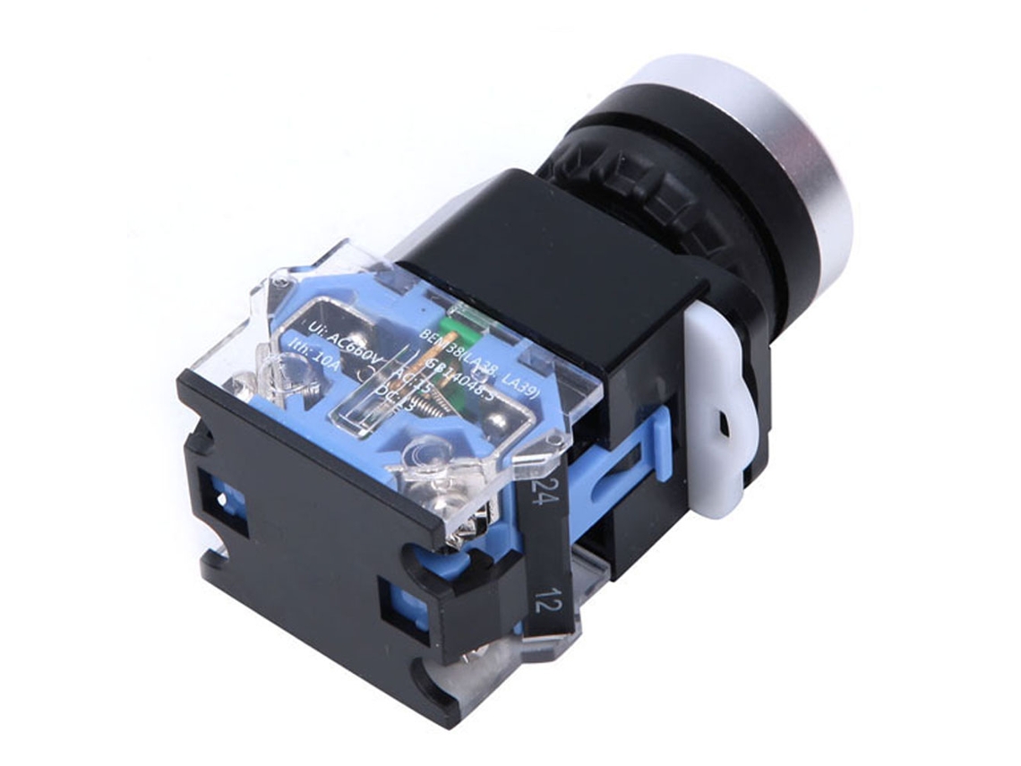 Laxiscreed Botão Interruptor Plano 22mm Com Reset Automático E Funcionalidade On/off