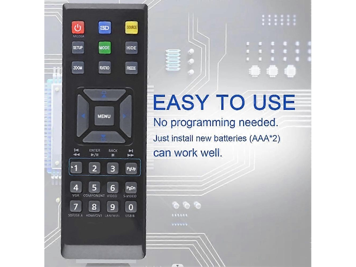 Controle Remoto De Substituição Para Projetor V12s As211 P1283 M413 Ax316_glo