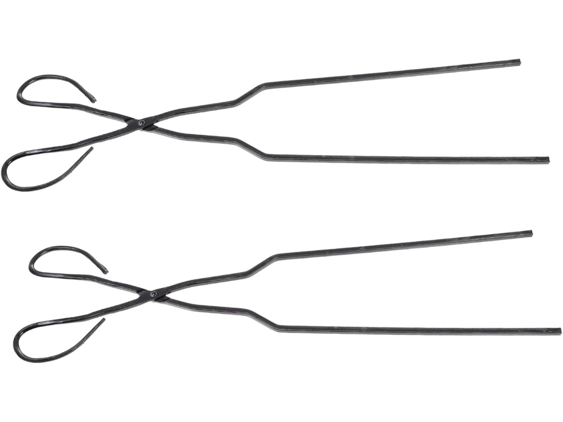Conjunto De 2 Pinças Para Churrasco Toyvian, Pinças Para Carvão Com Cabo Longo, Acessório Para Churrasqueiras A