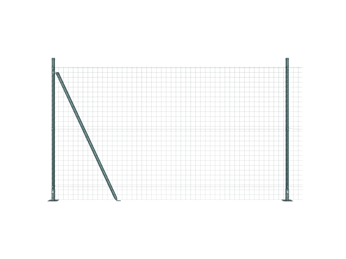 Conjunto 1 Cerca Externa Vidaxl Verde Aço (25 X 1,2 M)