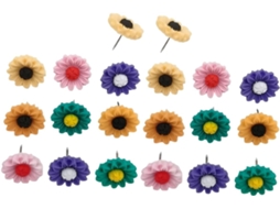 Série 5 Alfinetes Decorativos De Girassol Acessório Escritório