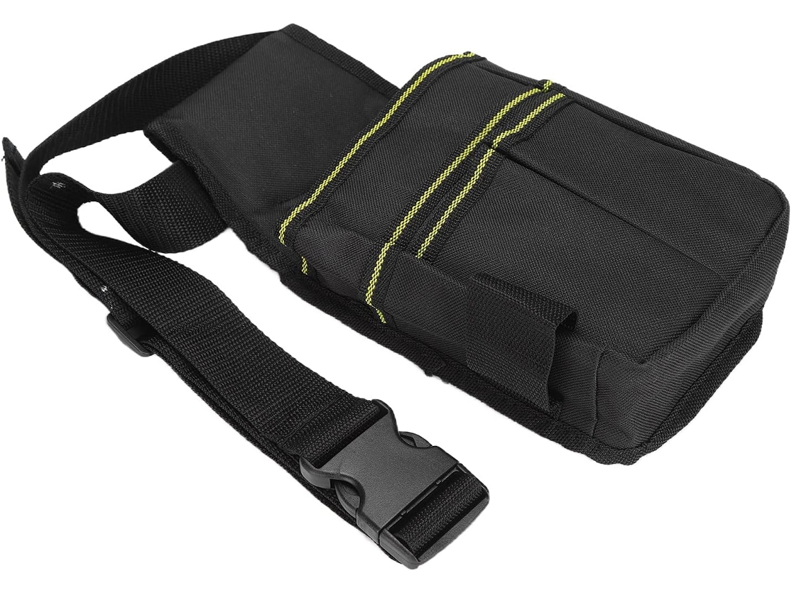 Cinto de ferramentas, bolsa para ferramentas em tecido Oxford, 29 x 13,5 cm, bolsa de cinto leve e ajustável, alta