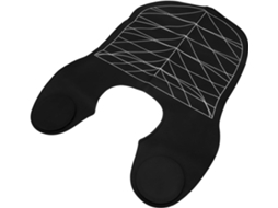 Capa de cabelo em silicone castanho, prática e antiestática, com ombreiras de aço.