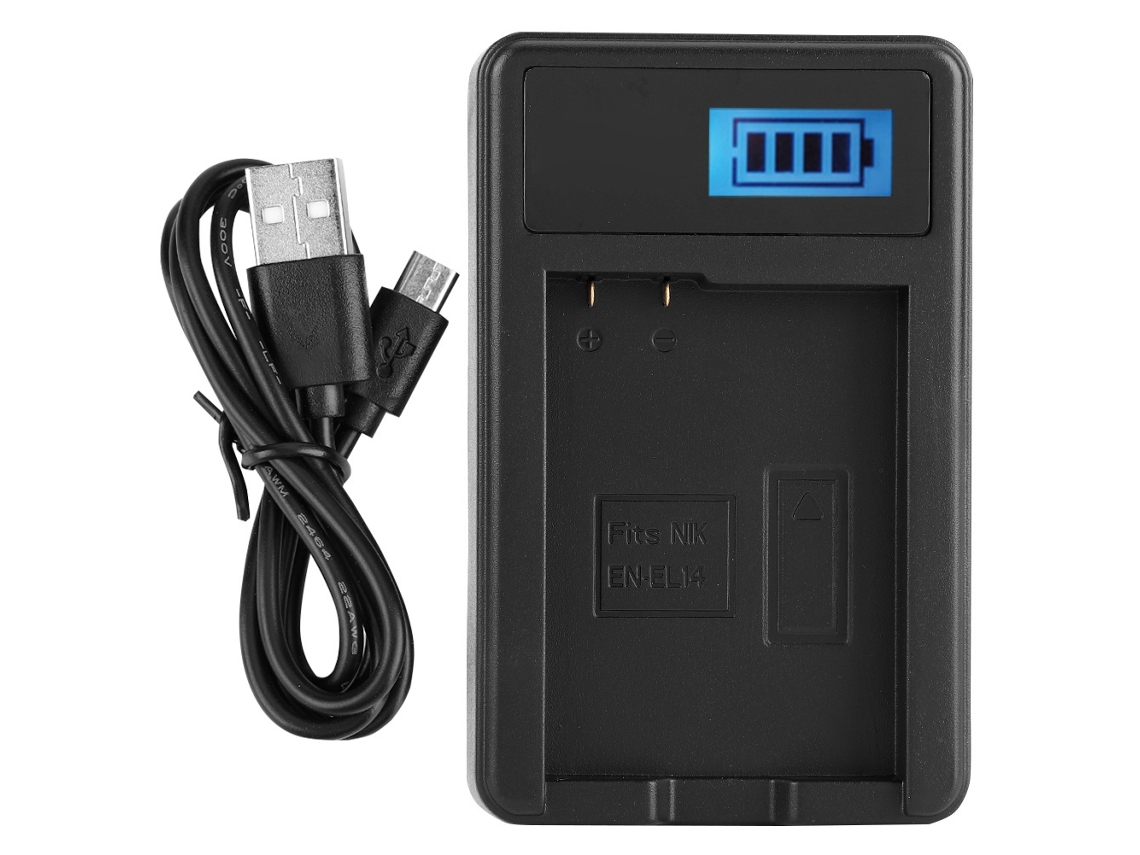 Cargador De Batería En-el14 Com Tela Lcd Para Nikon D5100/d3100/d3200/d3300/coolpix