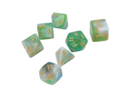 Mali conjunto de 7 Dados Poliédricos de Acrílico para Jogos de Mesa Resistente Ao Desgaste e À Água
