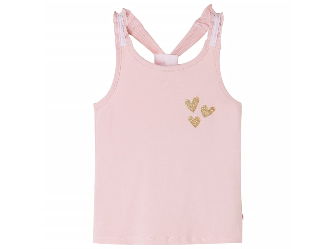T-shirt De Alças Para Criança Rosa-claro 116