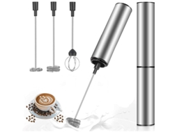batedor Elétrico de Leite Recarregável Usb, Batedor Mini com 2 Velocidades para Café Cappuccino Latte