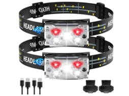 Farol Led Recarregável 2 Peças W613 Preto Yunzii