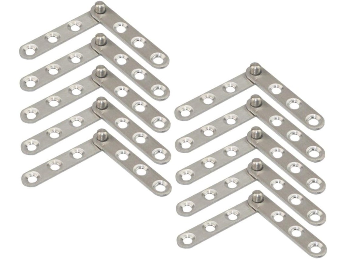 Conjunto De 10 Dobradiças Giratórias Aço Inoxidável Com Rotação 360