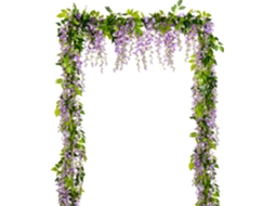 Guirlanda de Flores Artificiais de Glicínia, Trepadeira Artificial de Glicínia AQUAFORGE