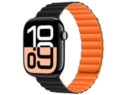 Bracelete Para Apple Watch 38/40/41/42mm Preto-laranja Cuich
