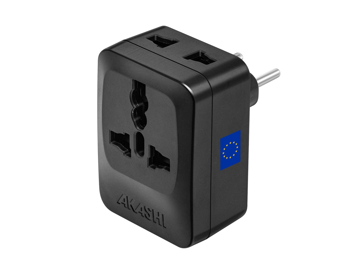 Adaptador Viagem Tipo C Europa China 3 Saídas