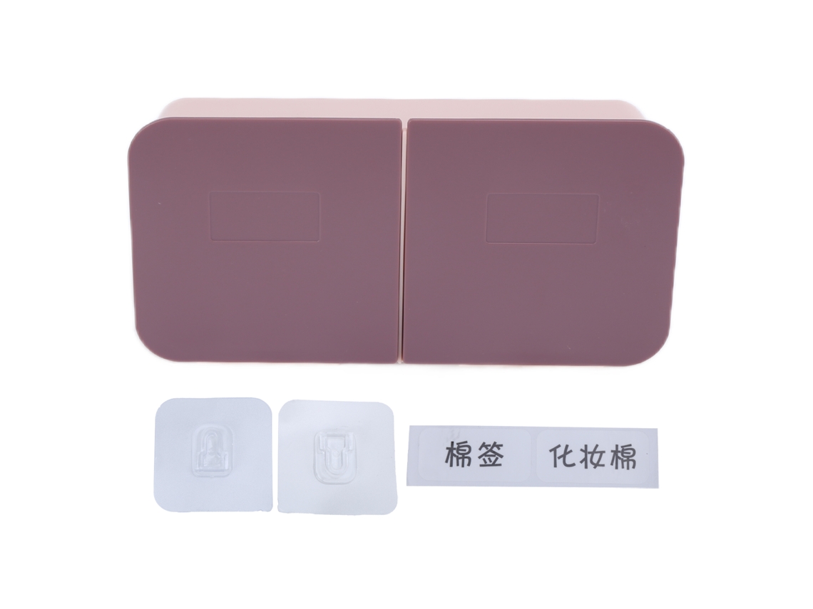 Caja de Maquillaje Colgante Con Tapa Abatible, Organizador Lavable para Toallas de Algodón, Paleta Rosa Púrpura