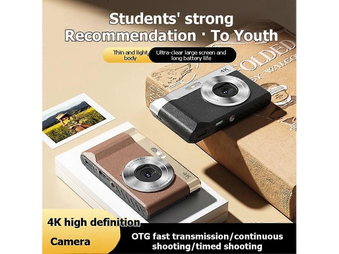 Câmara Digital 4k 50mp Com Foco Automático E Ecrã Ips De 2,8 Polegadas