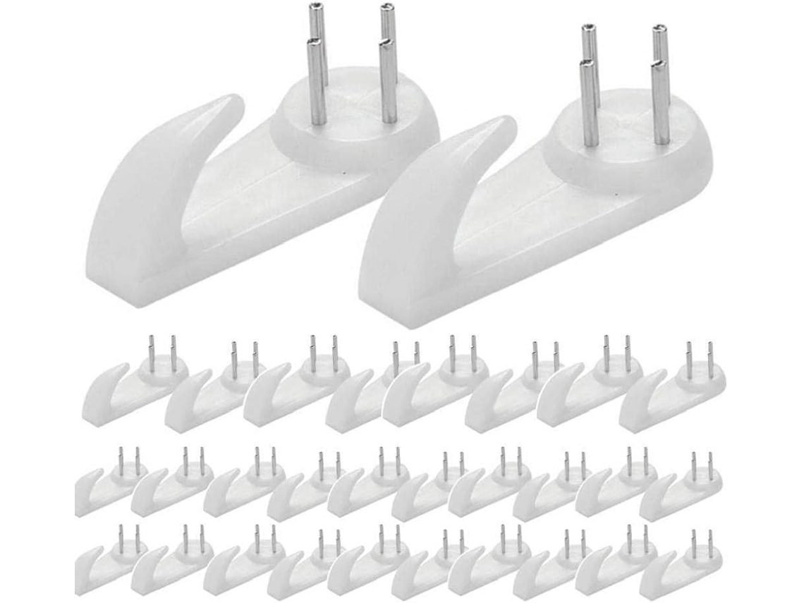 Cabides 30 Peças Para Quadros E Molduras, Plástico Elysve