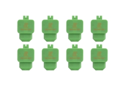Kit com 8 meias de silicone verdes para BAMBOO LAB H2d, bloco de aquecimento