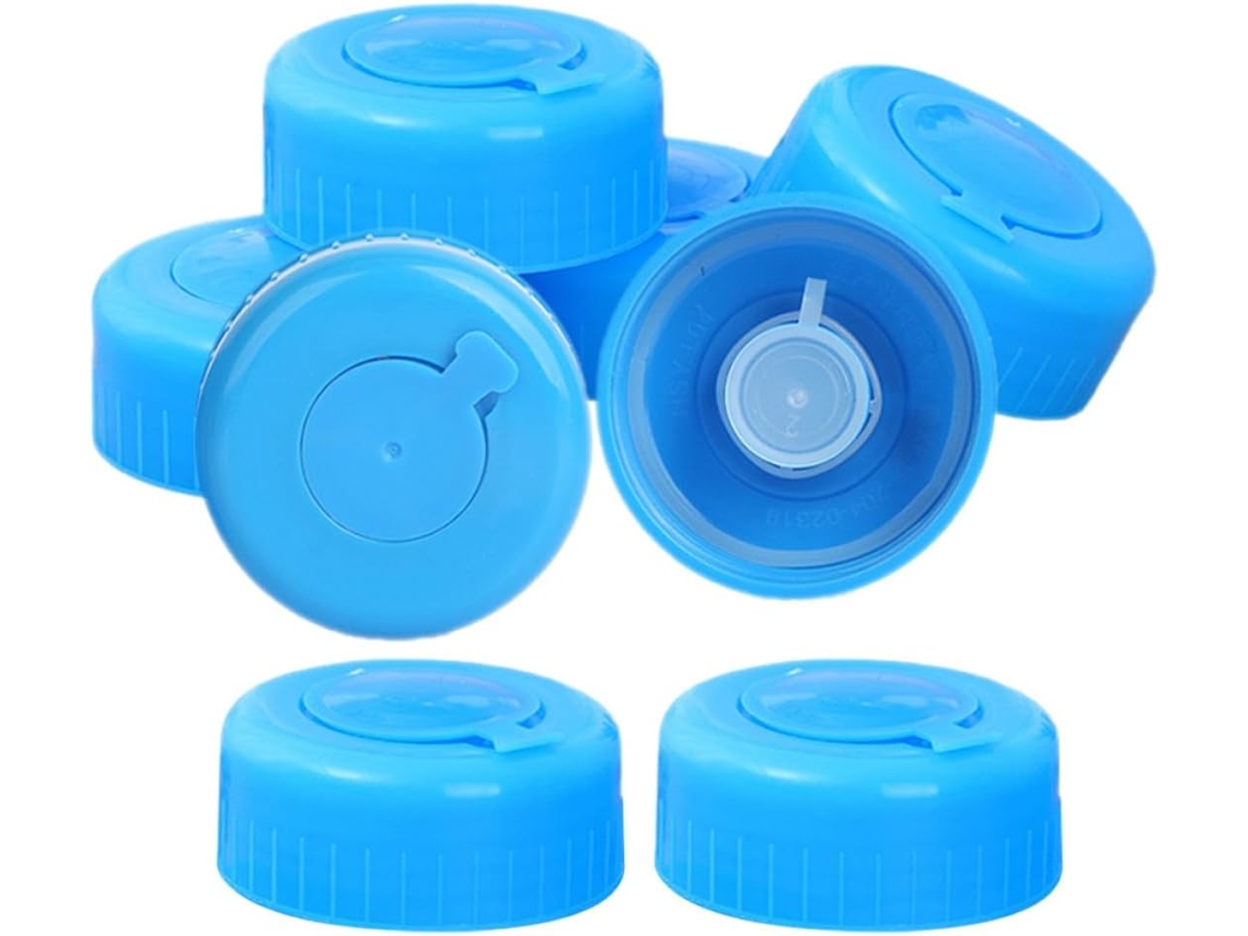 Conjunto De 8 Rolhas Reutilizáveis Em Abs Para Garrafa De Água, Que Mantêm A Água Fresca E São Fáceis De Usar.