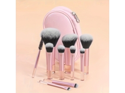 10pcs Mini Pinceis De Maquilhagem Para Viagem Com Bolsa De Armazenamento Rosa GERTIZ