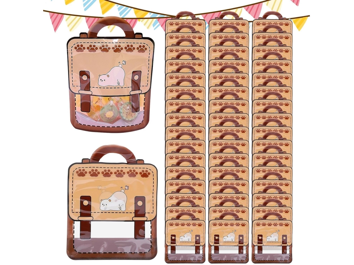Conjunto De 50 Sacolas De Presente Festivas Com Organizador