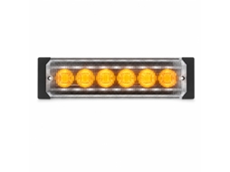 Luz De Aviso Led Estroboscópica Âmbar Ultrafina Para Moto, Pickup E Veículo 12-24 V, 6 Leds