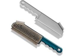 Escova De Limpeza Multifuncional 3 Em 1, 2 Pacotes De Borracha Macia (cinza E Azul)