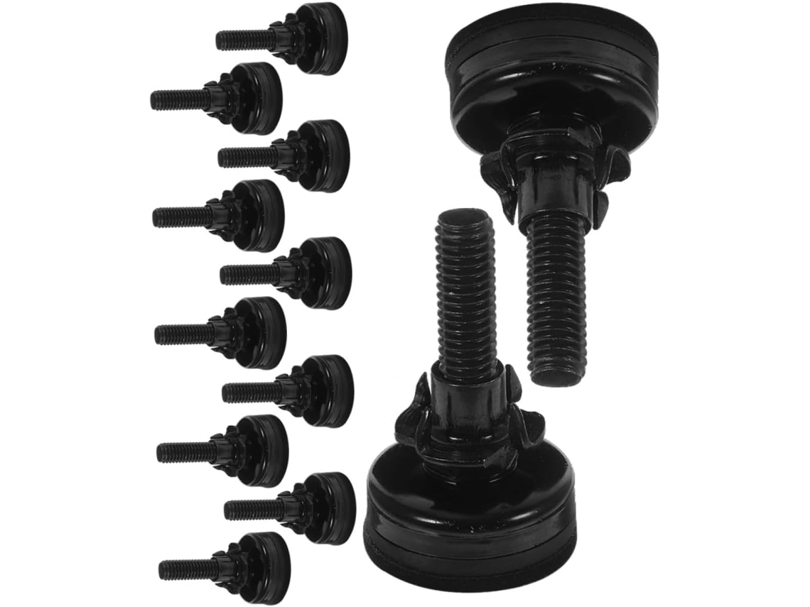 Shineofi Conjunto De 12 Pés Mesa Ajustáveis, Resistentes E Versáteis Para Móveis, Armários, Banquetas E Mesas, Com