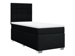 Cama com Molas/colchão 90x200 Cm Tecido Preto MAISON EXCLUSIVE