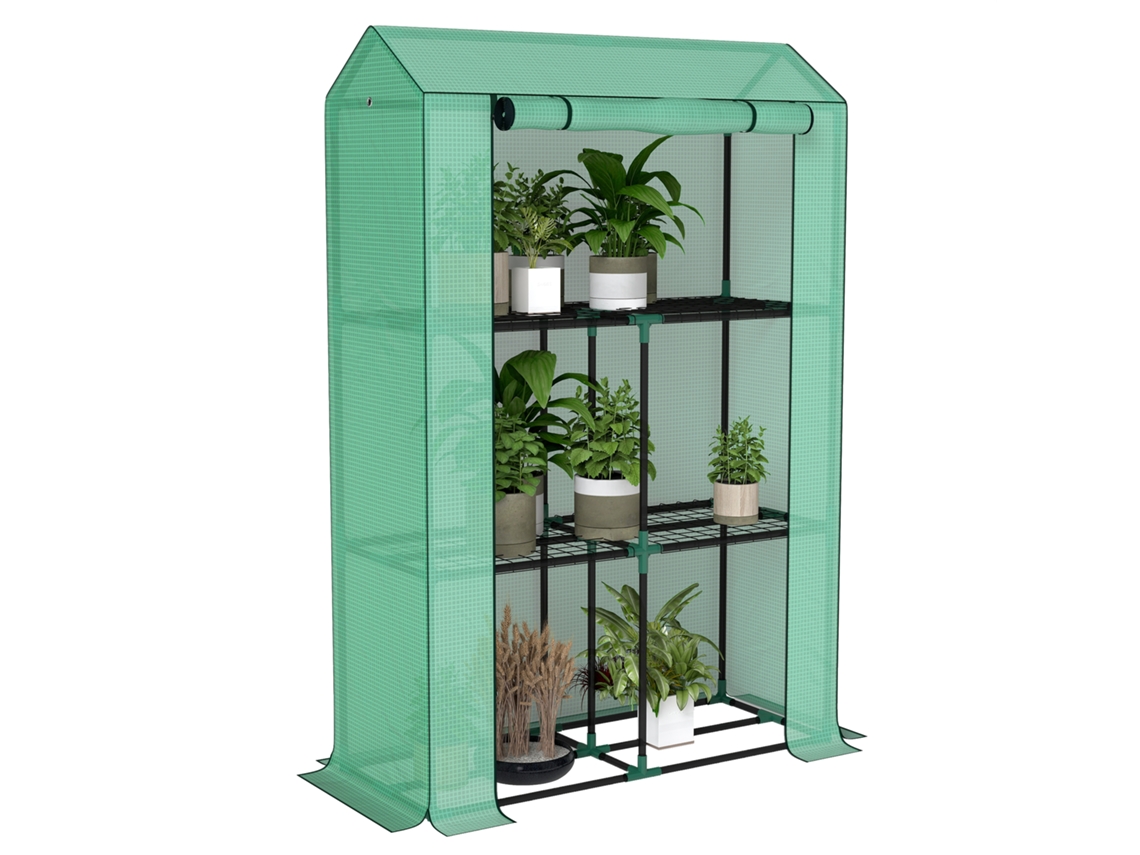 Estufa Grande de Jardim 100x40x150 Cm em Pe com Proteção Uv ZACHARY