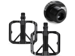 Pedaleiras para bicicleta com 3 roletes esféricos, design leve em alumínio.