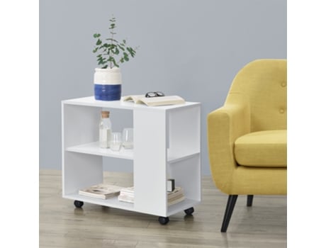 Mesa de Centro [EN.CASA] Älvdalen  (Branco - aglomerado revestido com melamina - 60 x 70 x 35 cm)