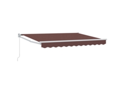 Conjunto 1 Toldo Externo Vidaxl Castanho Poliéster (3,5 X 2 M)