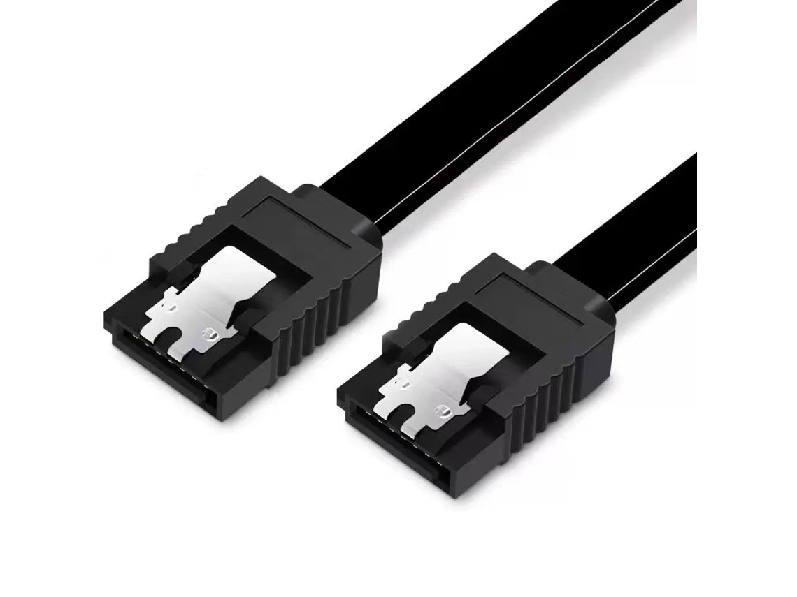 Cabo de Dados Sata 3.0 para Disco Rígido, 6 Gb/s com Trava Lateral, 100 Cm, Adequado para Hdds e Ssds, Preto. PANOONA