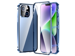 Capa De Vidro Temperado Hd Para Iphone 14 Plus - Fecho Magnético Duplo