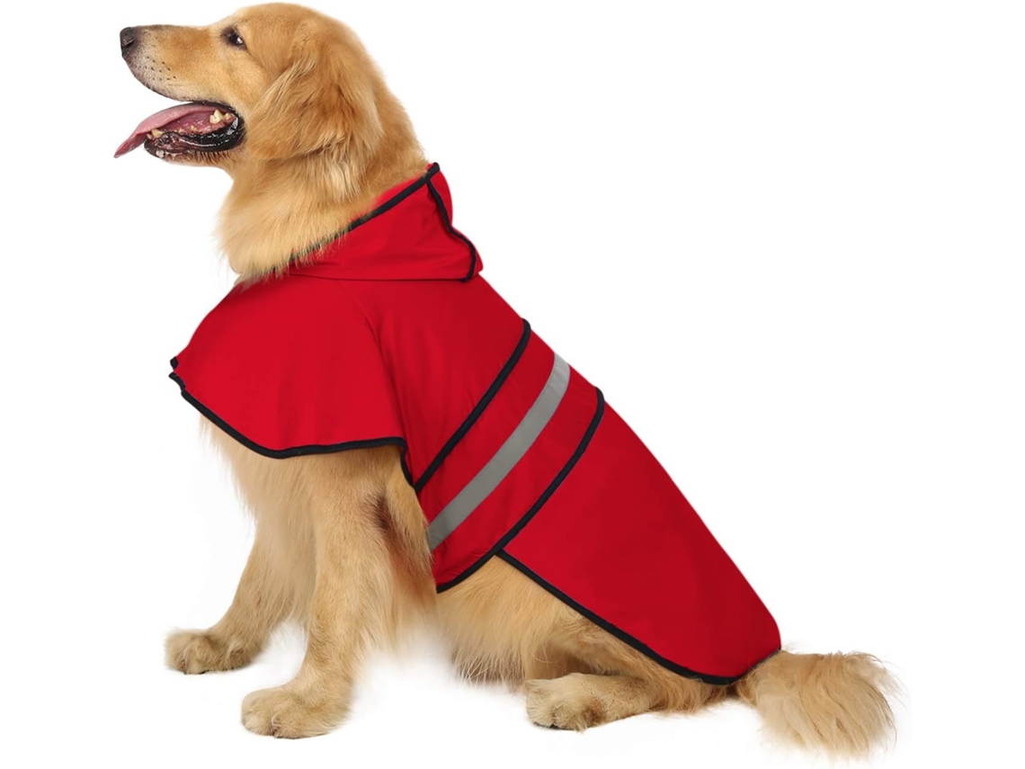 Capa De Chuva Canina, Com Capuz, Em Pu