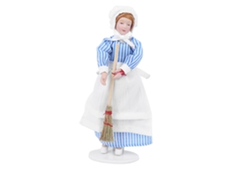 Boneca Miniatsura de Porcelana Ats para Dollhouse Chef Servant Acessório de Miniatsuras Cerâmica