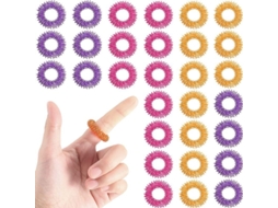30 Anéis De Acupressão Com Pontes, Conjunto Sensorial Para Adolescentes E Adultos, Redutor De Estresse Silencioso E Massagista