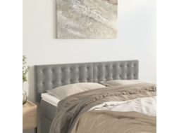 Vidaxl Cabeceiras Cinzento-claro 144x5x78/88 Cm Veludo