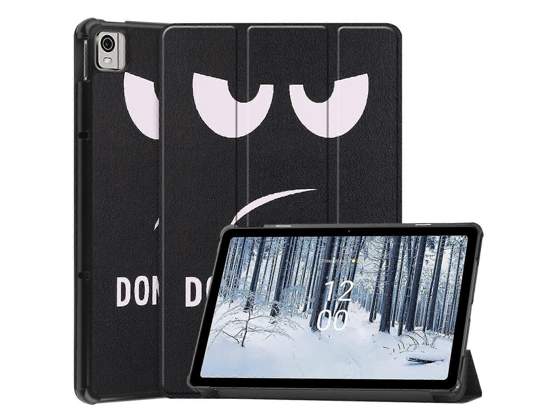 Capa de couro inteligente Custer pintada da Webake para tablet Nokia T21 com suporte triplo