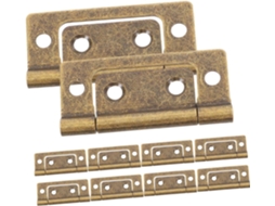 Conjunto De 10 Dobradiças Embutir Reforçadas Para Portas Armários