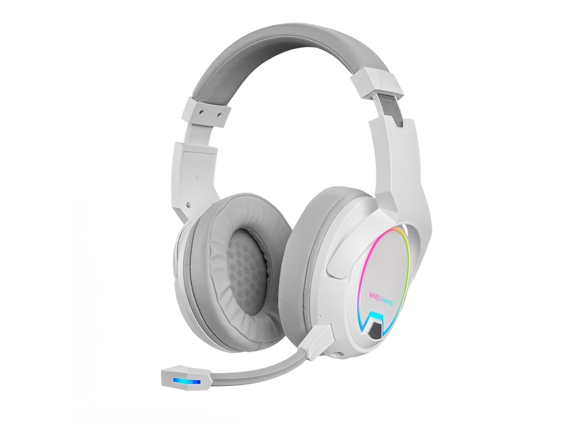 Fones de Ouvido Sem Fio MARS GAMING Mhw-100 Branco Argb Flow Microfone Enc Removível