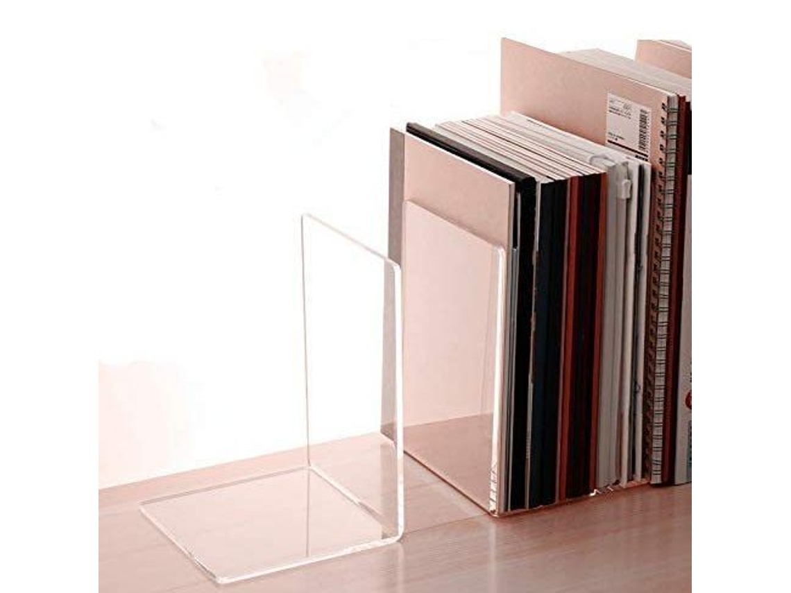Suporte Para Livros Em Acrílico, 4 Pacotes, Transparente, Reutilizável, Suporte Para Livros, Adequado Para Escola, Escritório, Biblioteca, Mesa De Qua