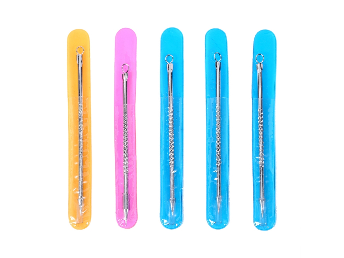 Conjunto De 5 Agujas De Acero Inoxidable Para Eliminar Cravos E Acne