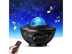 Projetor de Estrelas com Lâmpada Led Galaxy e Alto, Falante Embutido, Multicolorido, Preto BRILVIBERA