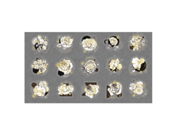 30 Adesivos Pet Dourado Laser para Manual Scrapbook Diy Decoração Rose