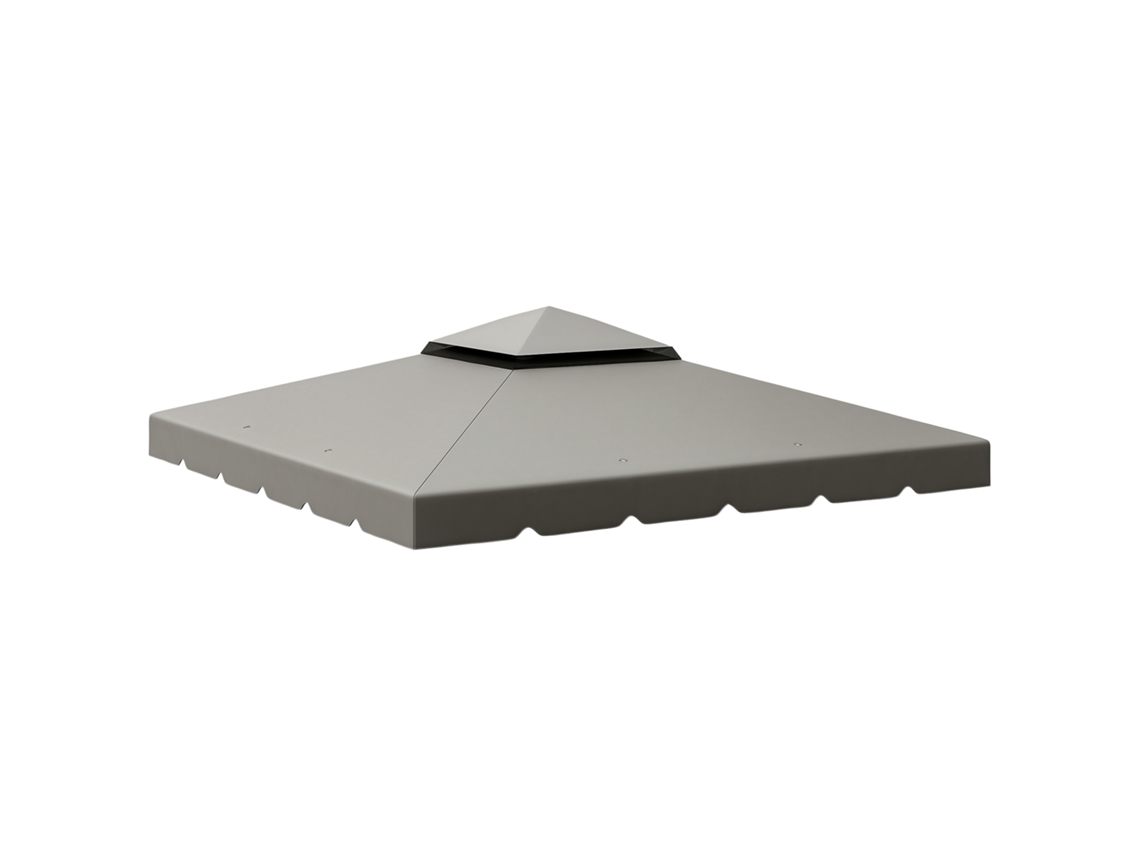 Teto Reserva 3x3m Dupla Camada Cinza Claro
