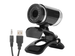 Câmera De Computador Sxt240228 12zzy 480p Com Microfone Integrado, Ângulo Ajustável, Sem Driver, Preta